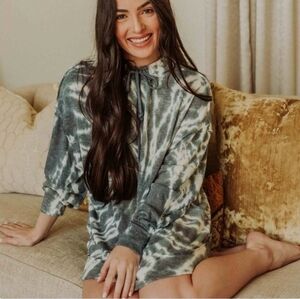 Free People Best Catch Tie Dye Tee Size Large